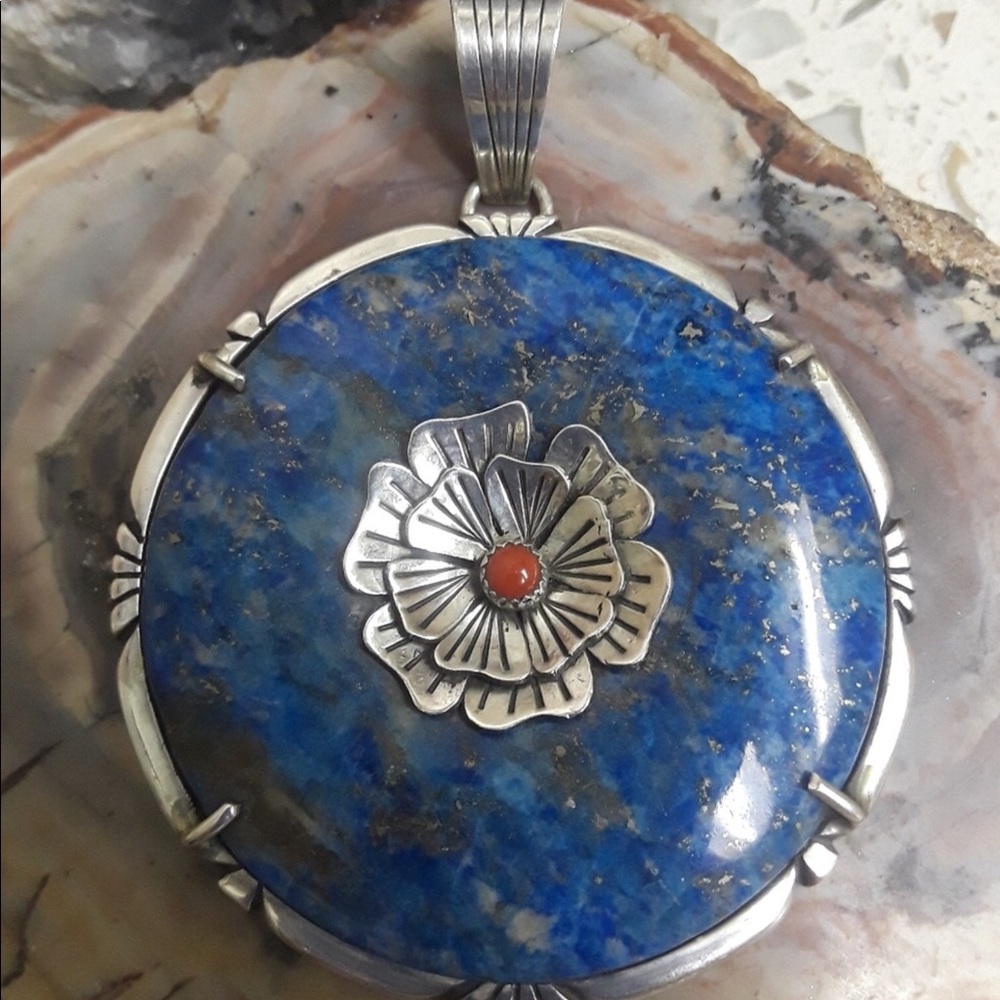 Not for Sale: Vintage Sterling Silver Navajo Solidite Pendant